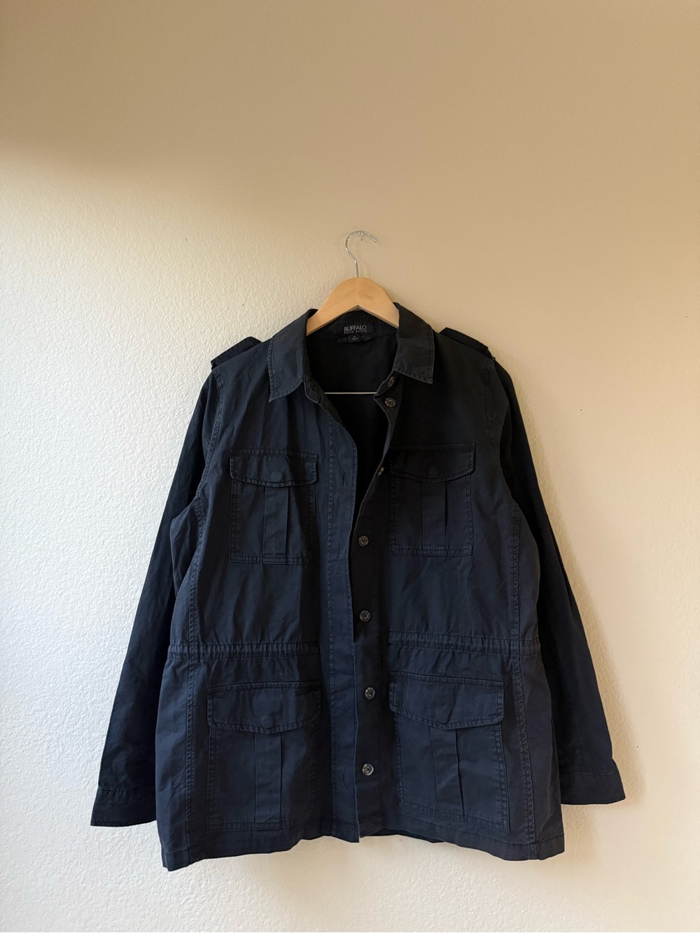 Buffalo David Bitton Black Cotton Safari Utility Jacket Medium - Picture 3 of 10